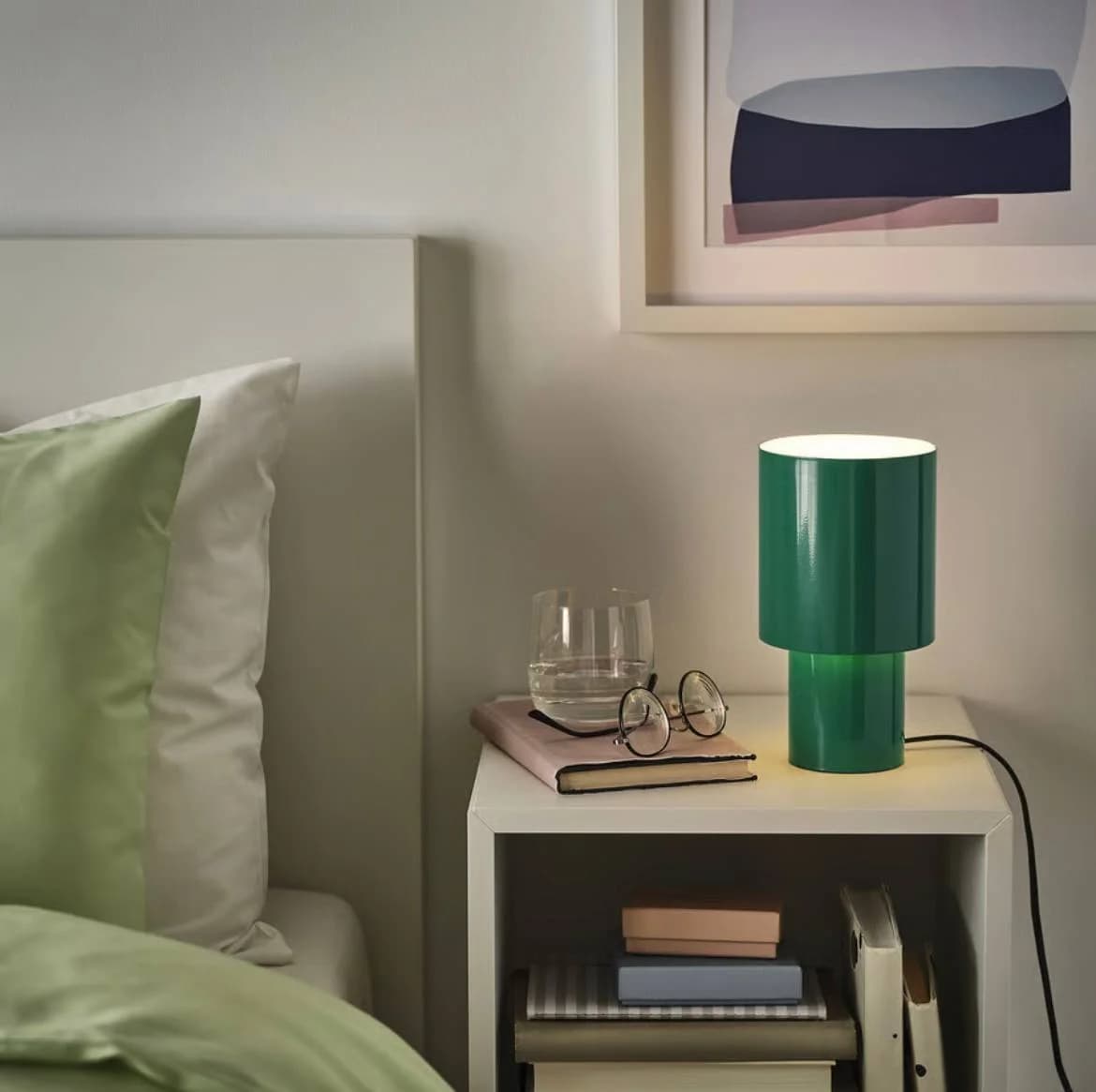 Светильник IKEA зеленый 22 см