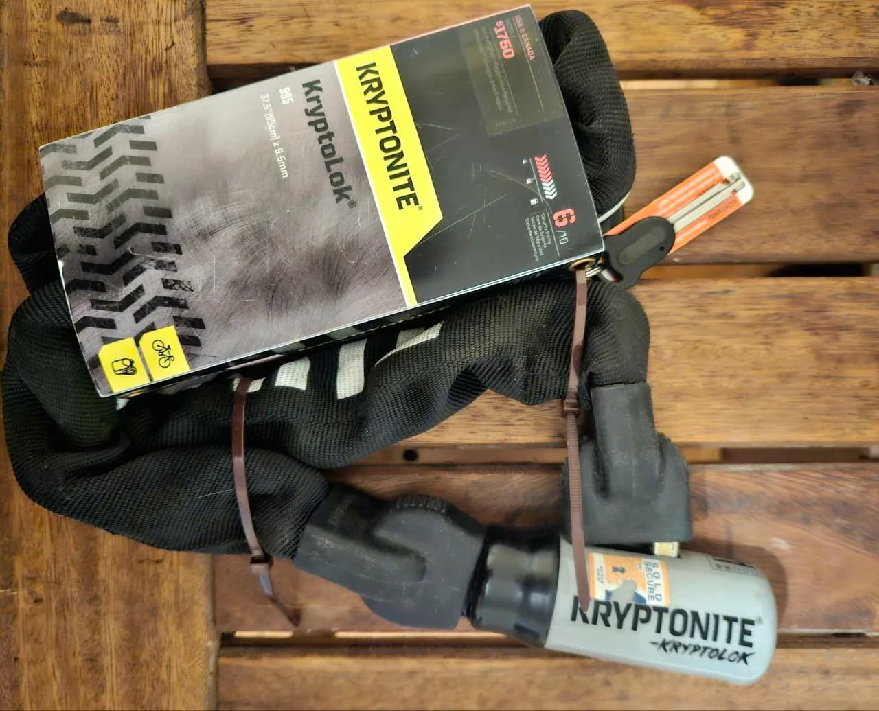 Велозамок цепь Kryptonite 95 см новая
