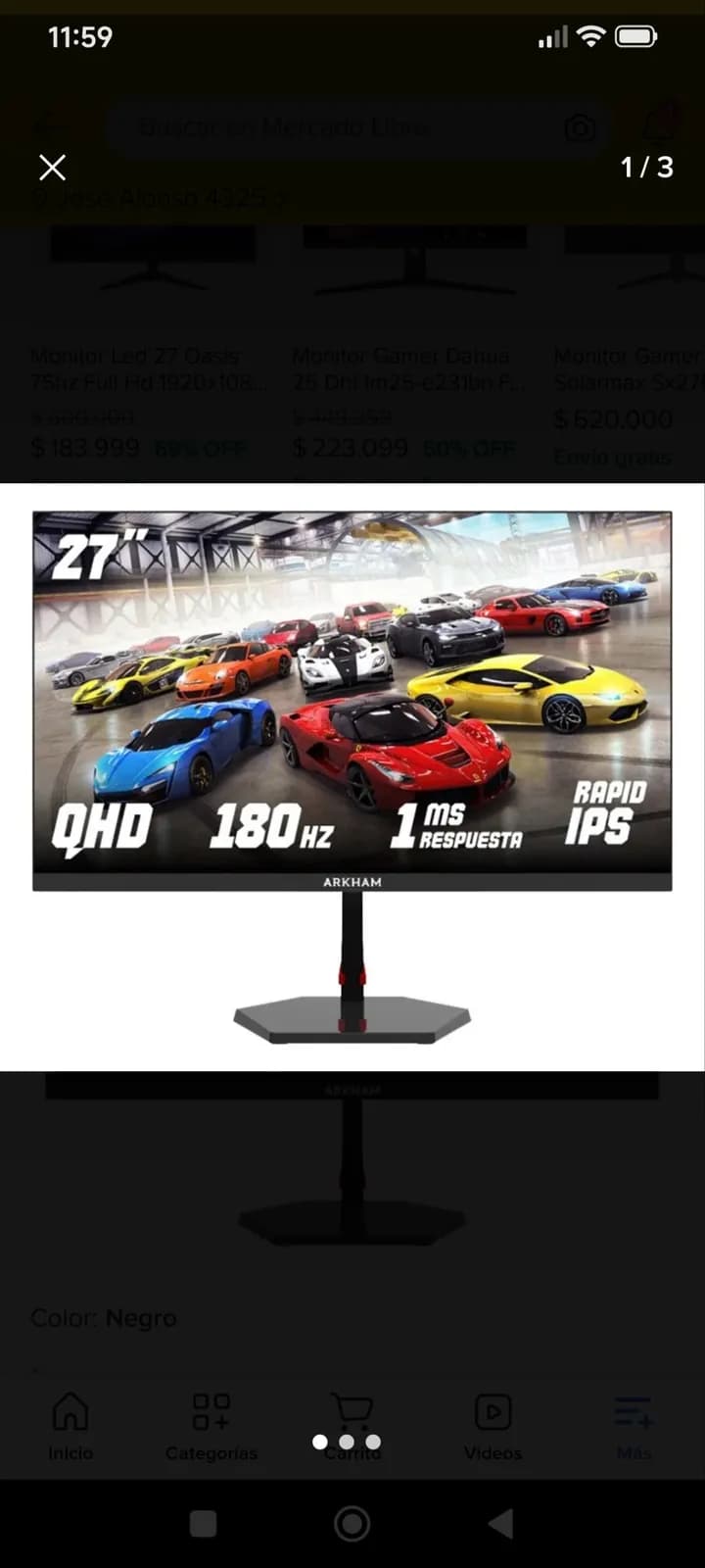 Монитор 27 дюймов 2K 180Гц Fast IPS
