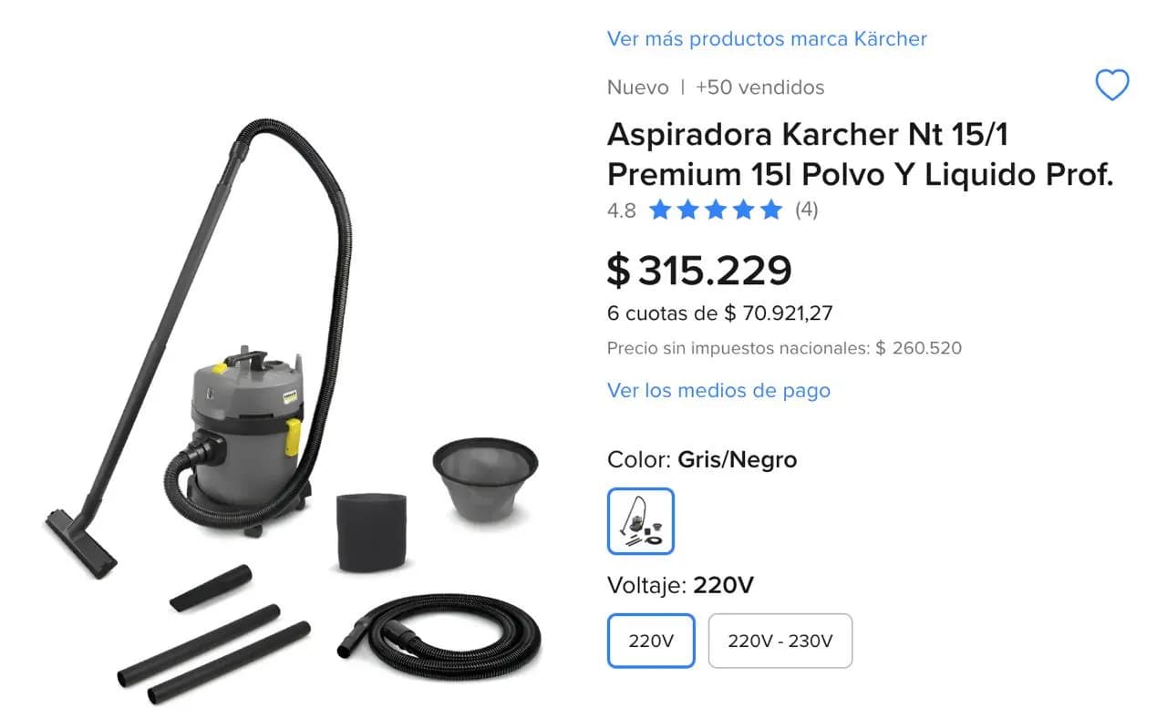 Пылесос Karcher NT 15/1 Premium сухой влажный