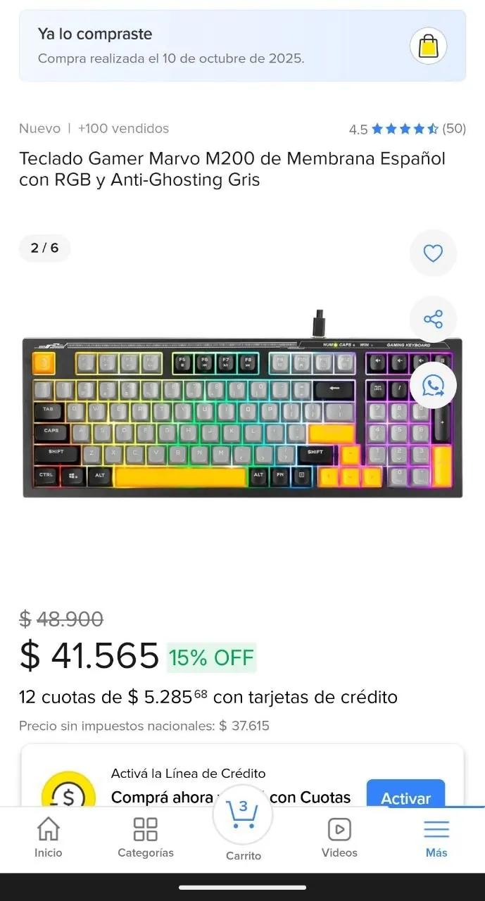 Игровая клавиатура Marvo K638 SP RGB