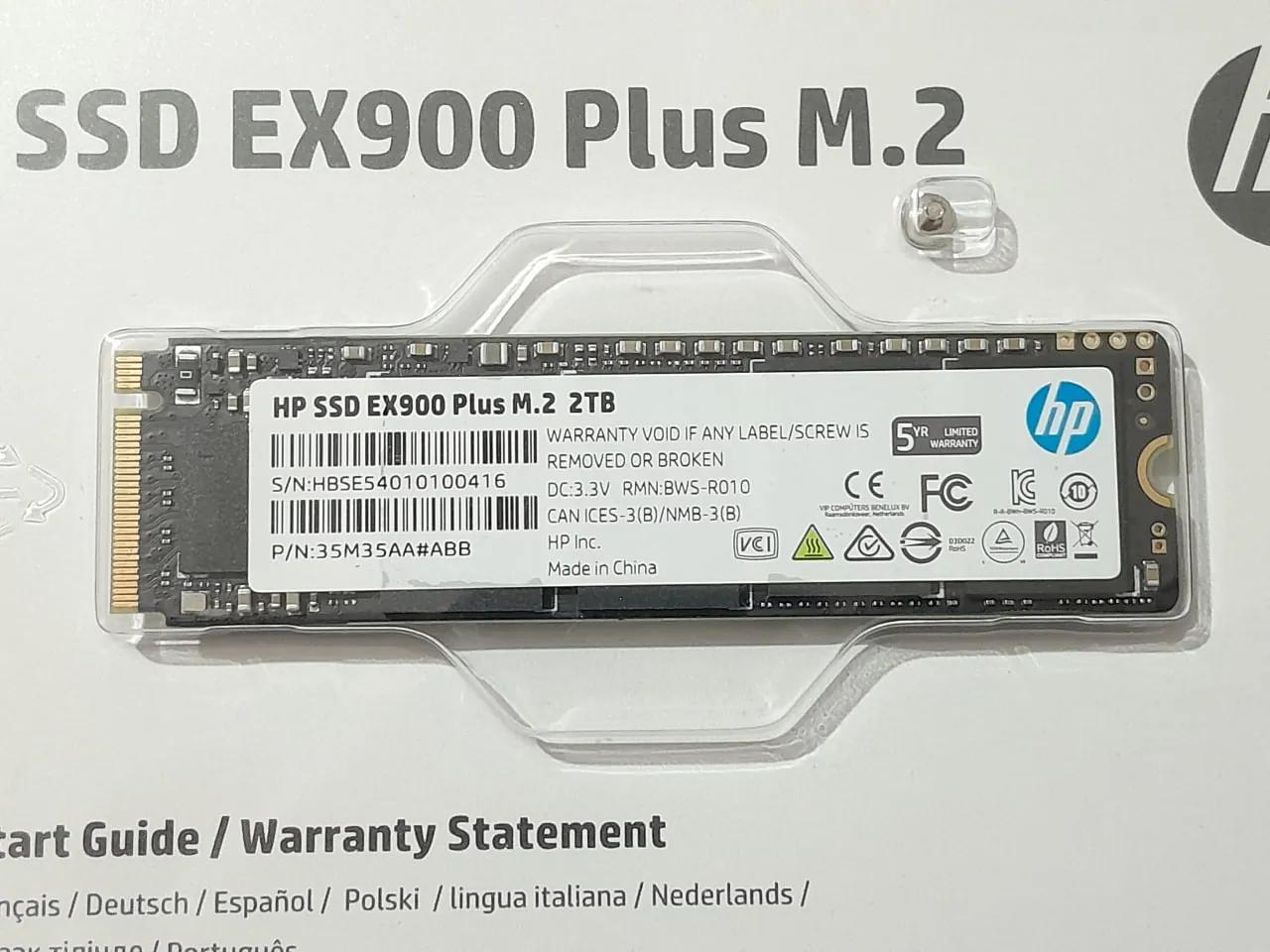 SSD M.2 HP 2TB как новый