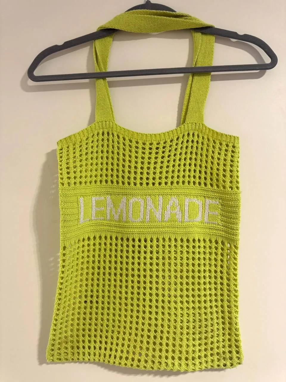 Вязаный шопер LEMONADE салатовый