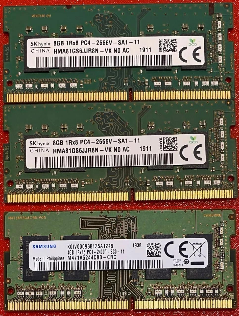 Оперативная память DDR3 DDR4 SODIMM разные модули
