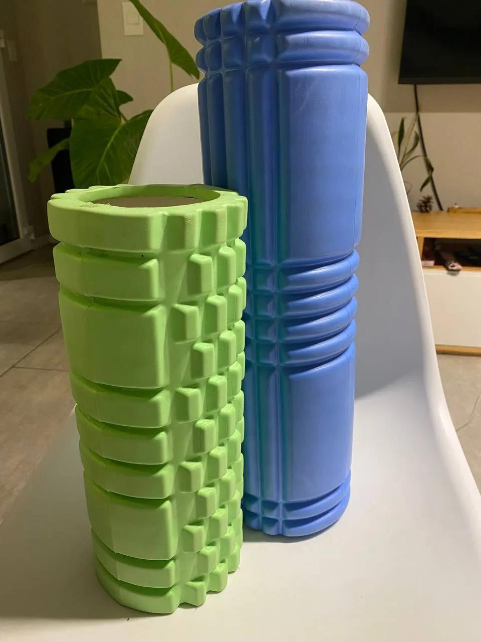 МФР-роллы foam roller синий и зелёный 2 шт