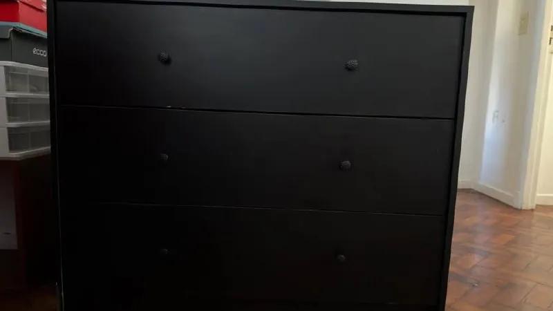 Комод Centro Estant CM102 чёрный 3 ящика