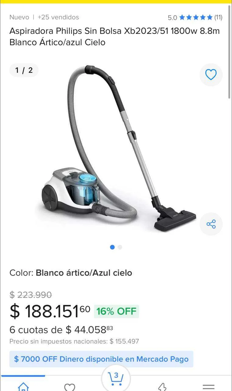 пылесос philips 2000 series, 1800w 2