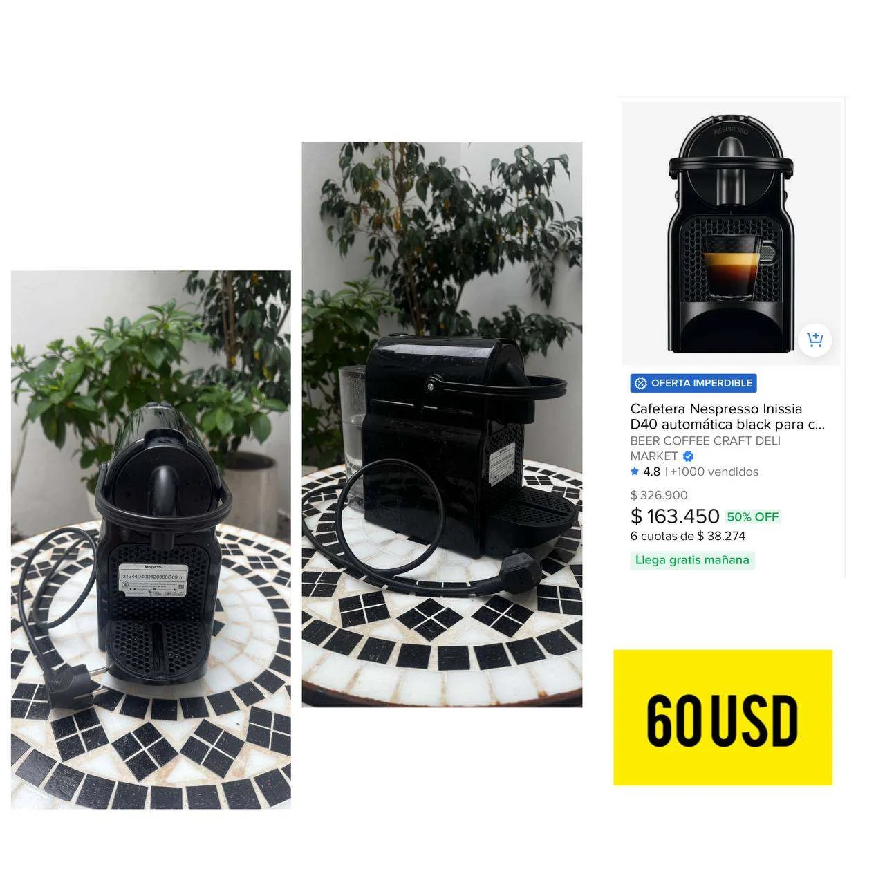 Кофемашина Nespresso Inissia D40 1