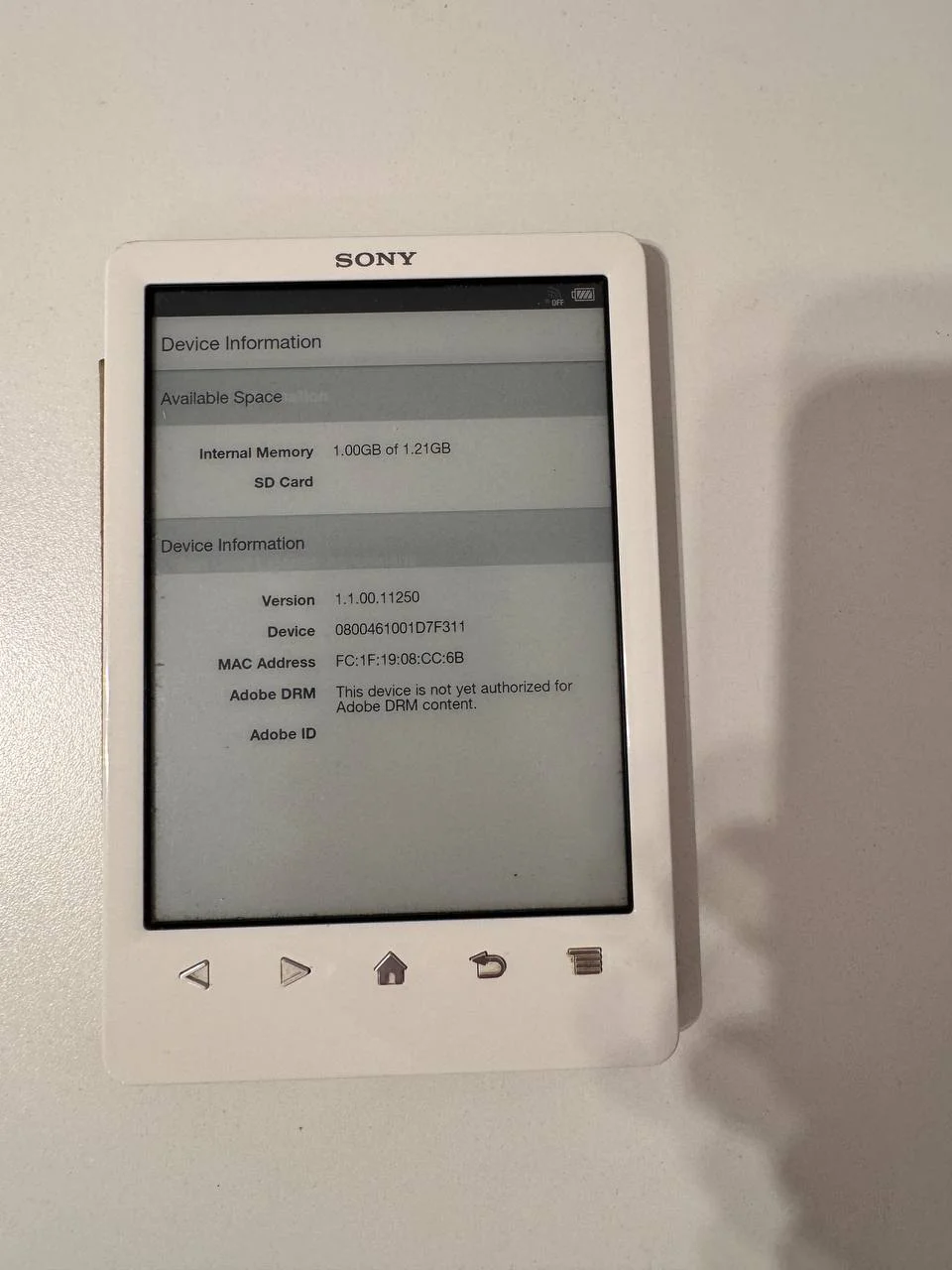 Электронная книга Sony 3