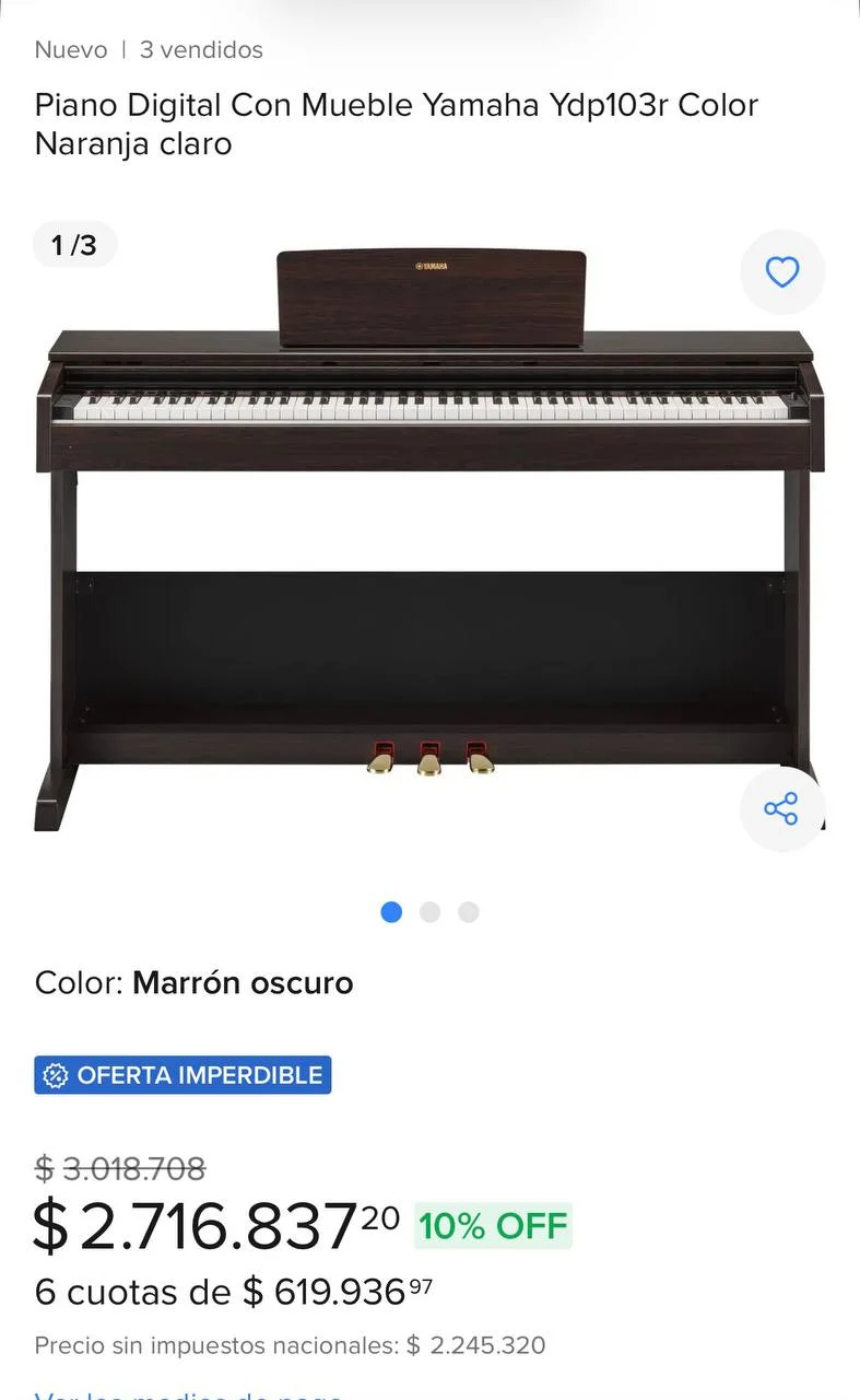 Электронное пианино Yamaha 3
