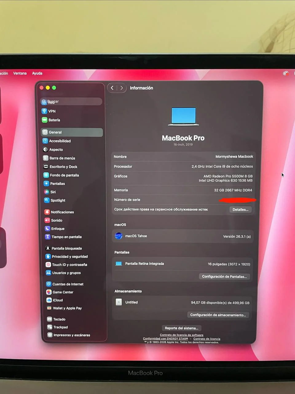 MacBook Pro 16 2019 i9 32GB 3
