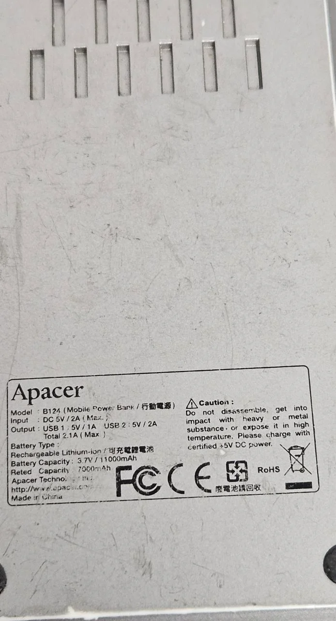 Power Bank Apacer B124 2