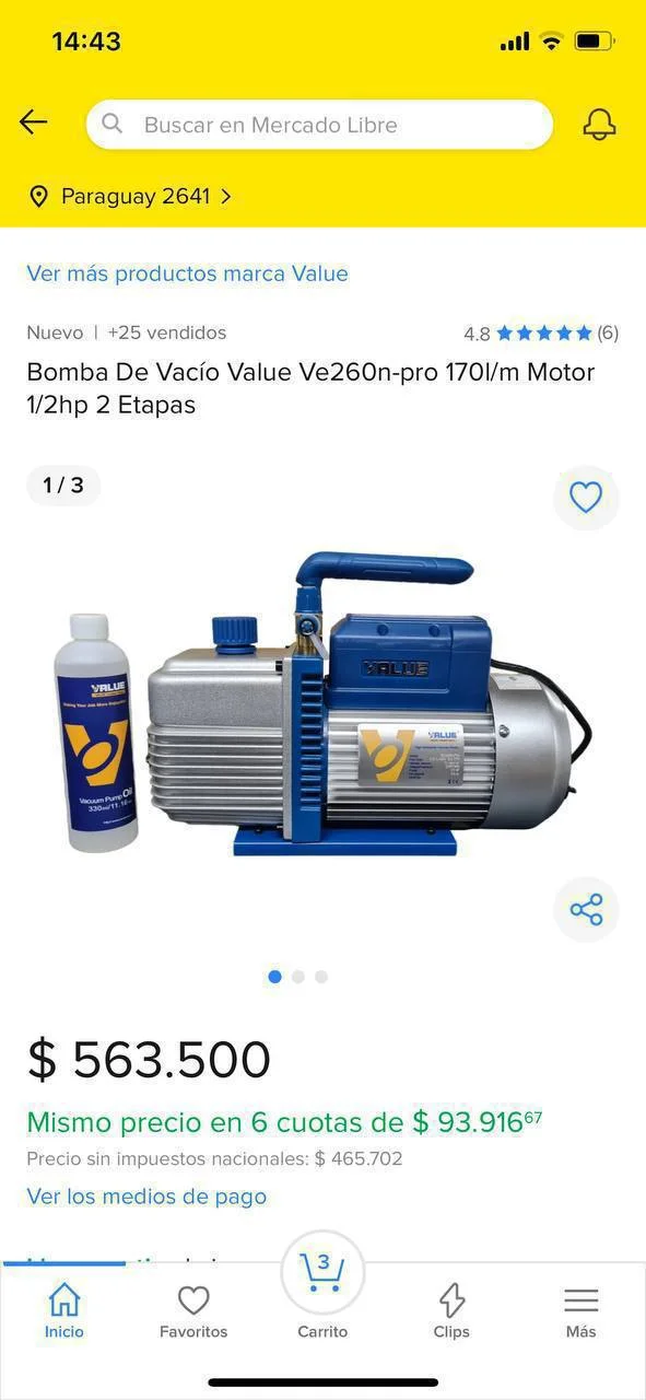 Вакуумный насос двухступенчатый VE260N-PRO 1