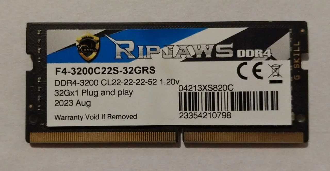 Оперативная память G.Skill 32GB DDR4 so-dimm 2