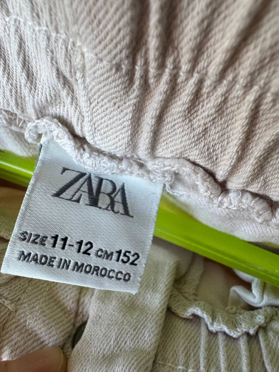 Джинсы Zara детские молочные 11-12 лет 2