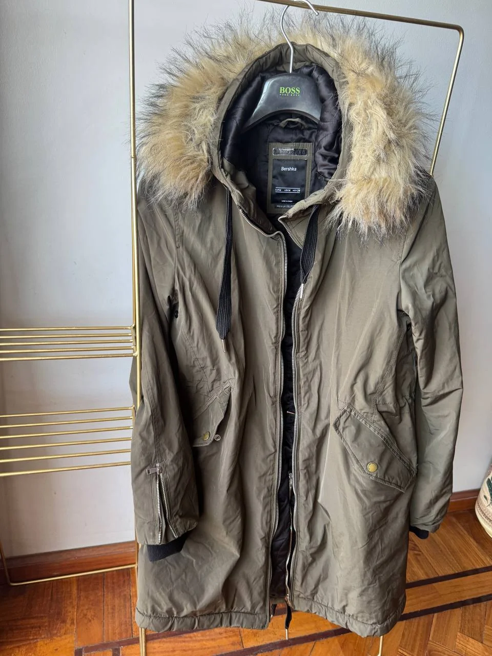 Женская парка Bershka хаки M 1