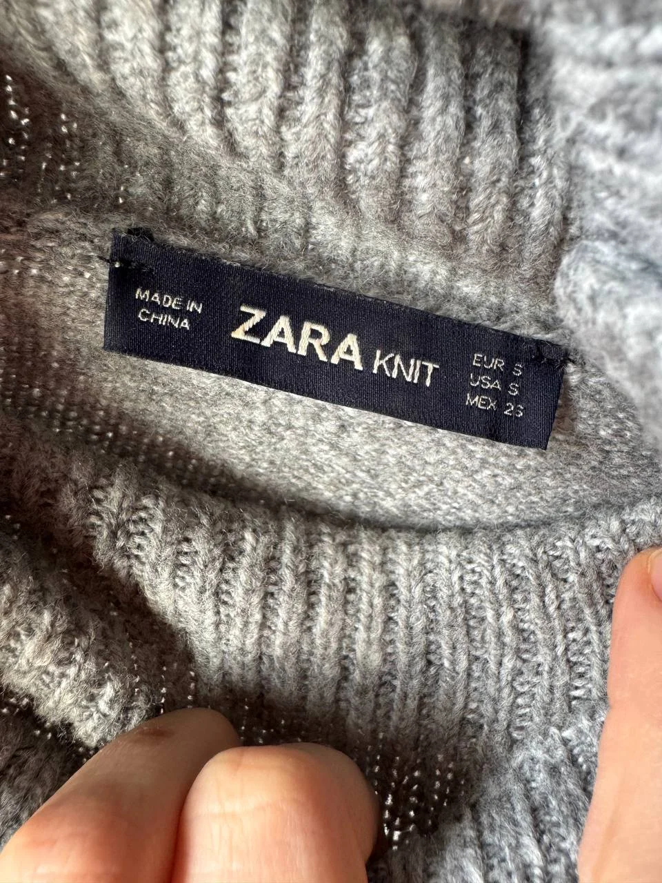 Длинное платье Zara S серое 2