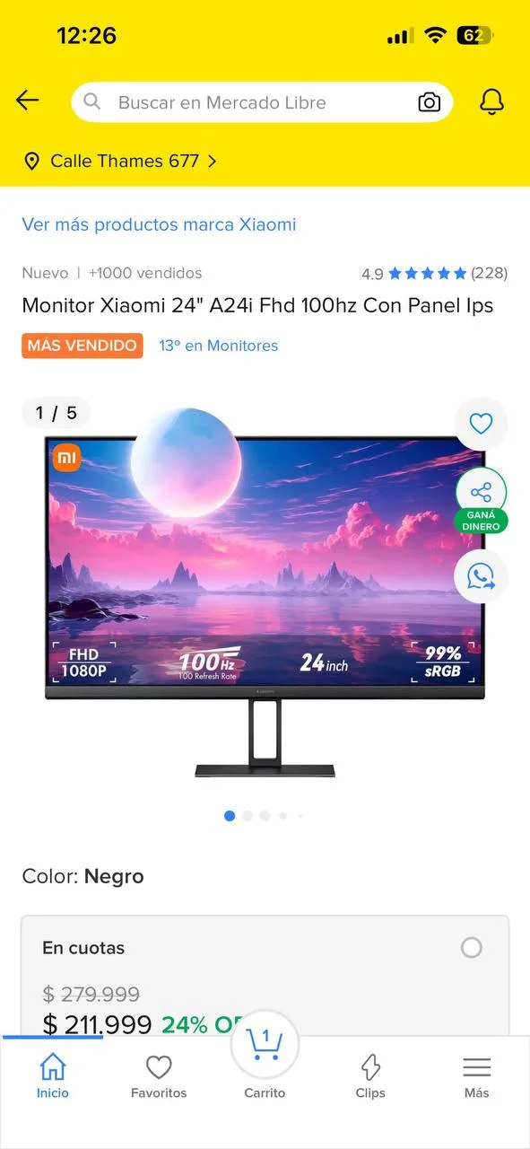 Монитор Xiaomi 24 дюйма FullHD 3