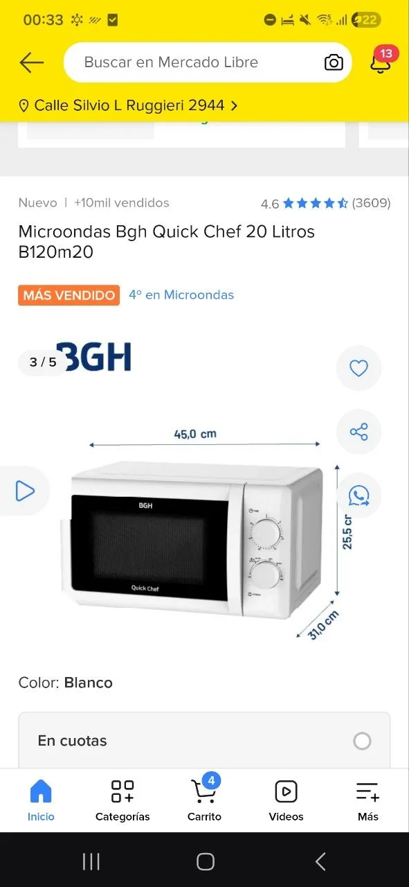 Микроволновка BGH 20 литров 3