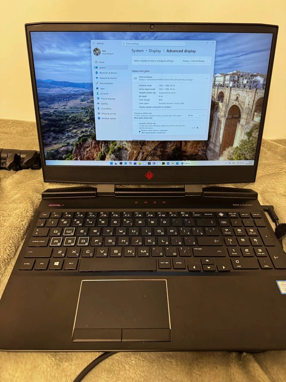 Ноутбук HP Omen 15 i7 RTX 2070 2