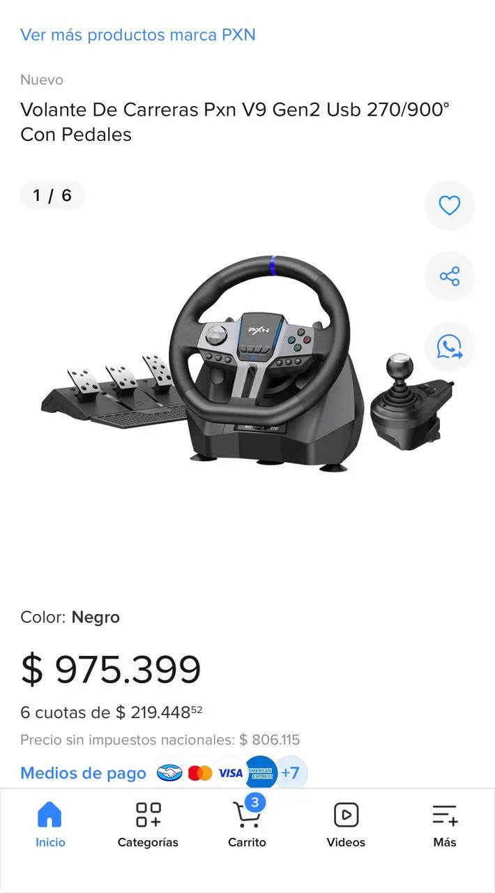 PXN Racing Simulator руль педали 2