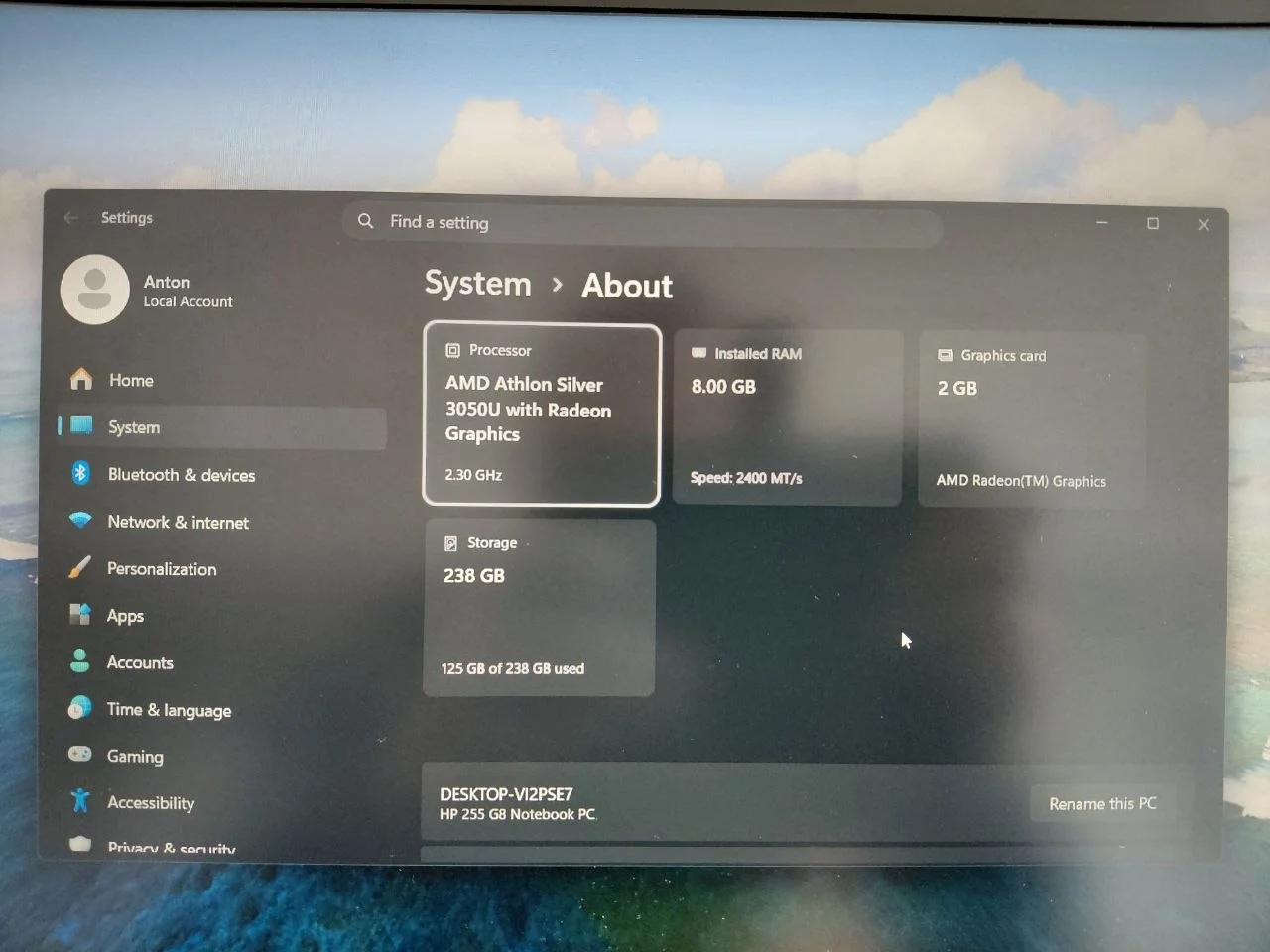 Ноутбук HP 255 G8 2