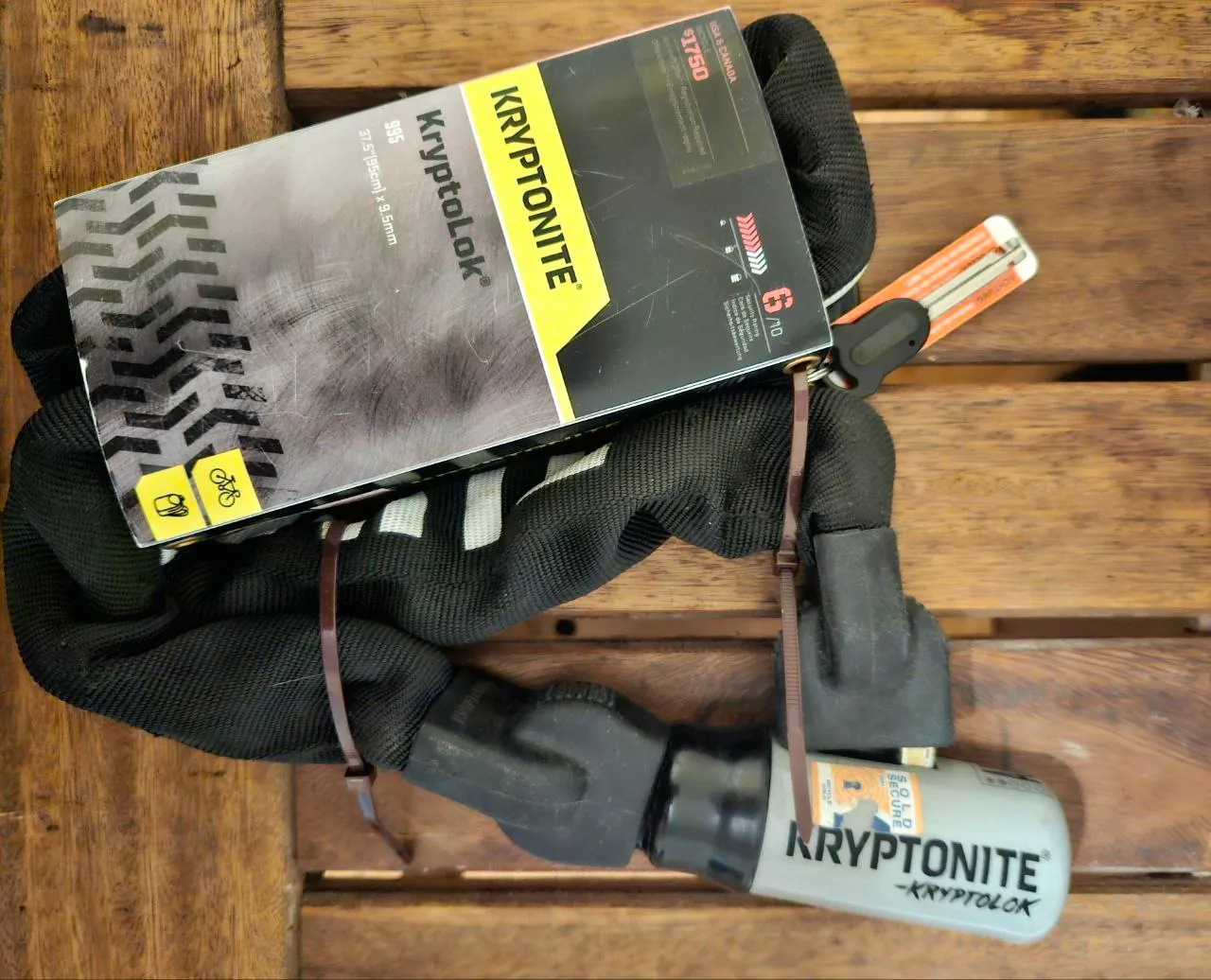 Велозамок цепь Kryptonite 95 см новая 1