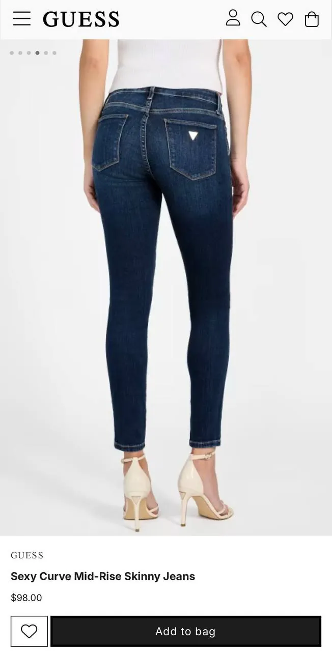 Джинсы GUESS Mid Rise Skinny 31L новые 4