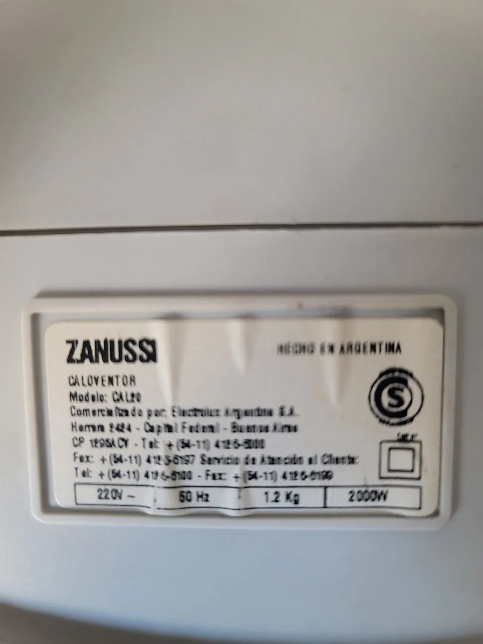 Тепловентилятор Zanussi 2кВт два режима 2