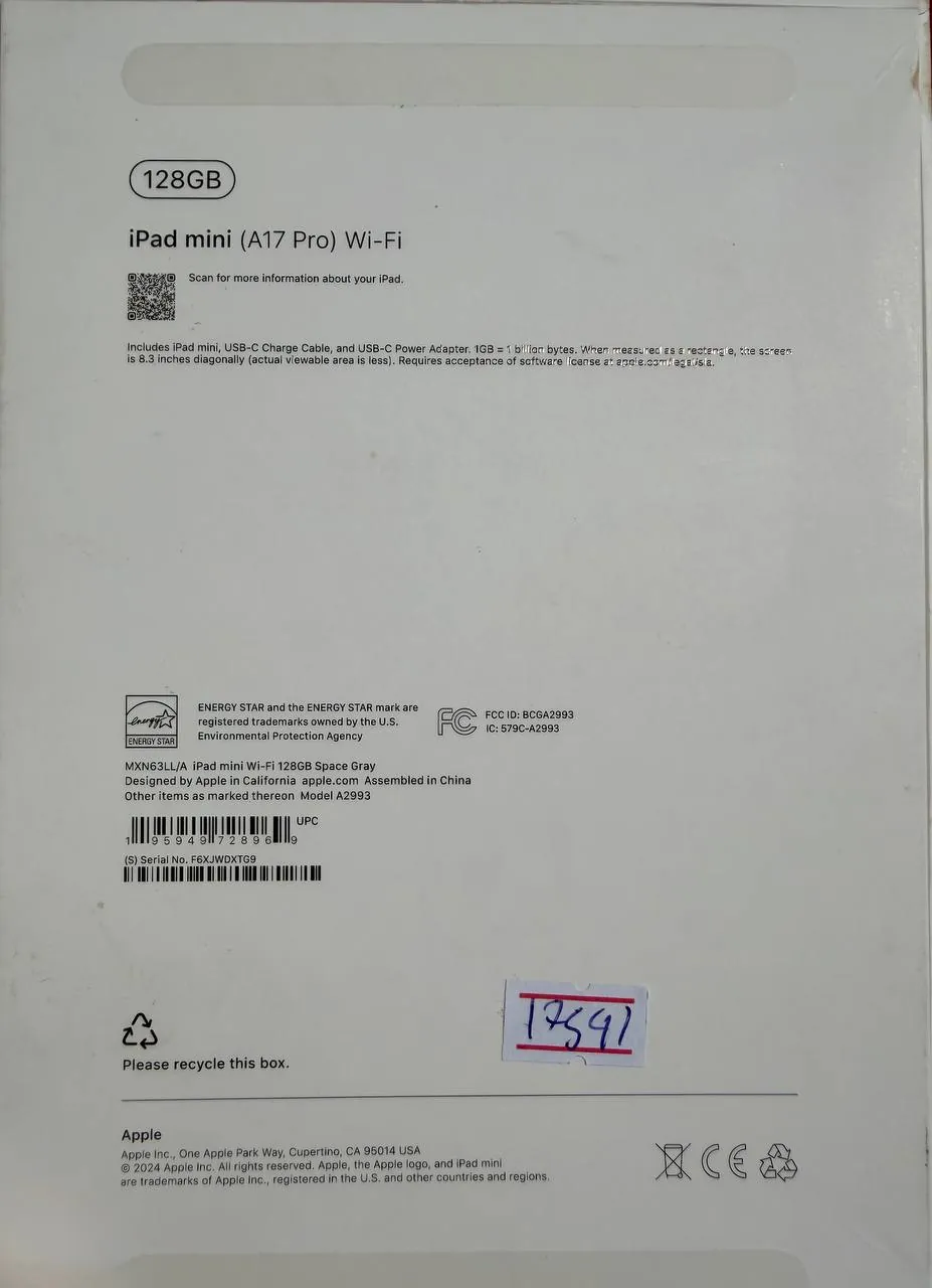 iPad Mini 7 128GB Wi-Fi 2024 3