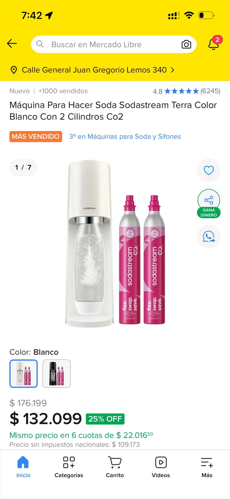 Sodastream Terra с 2 баллонами CO2 3
