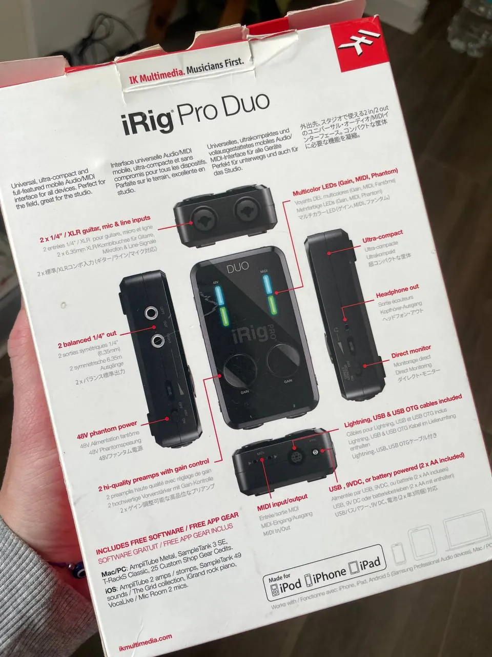 Аудиоинтерфейс Irig Pro Duo и микшер 2