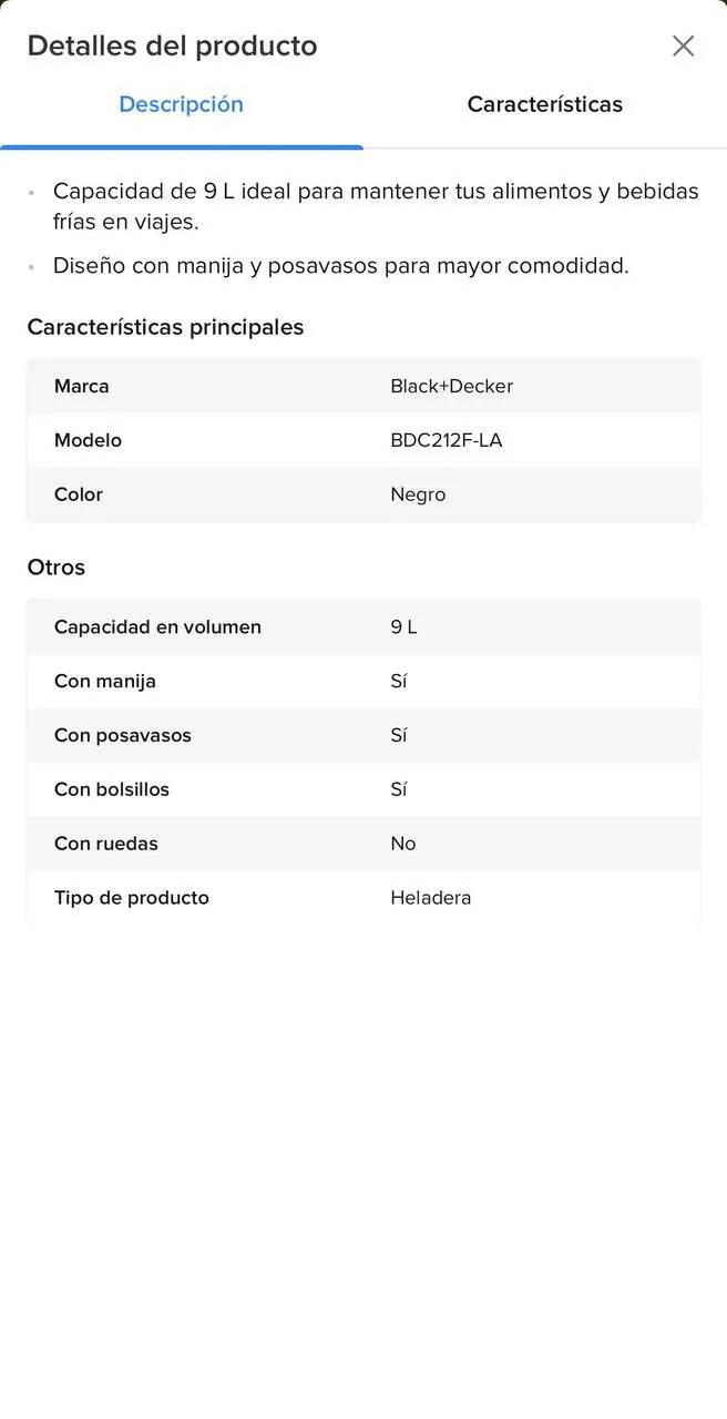 Авто-холодильник Black+Decker BDC212F переносной 6