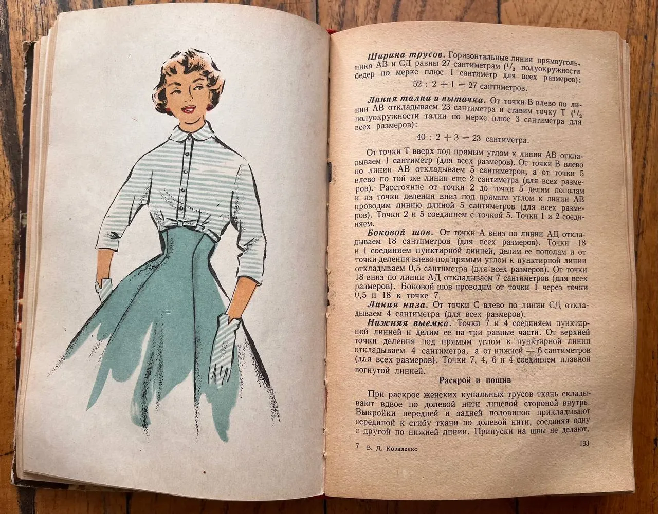 Кройка и шитье дома советская книга 1960г 3