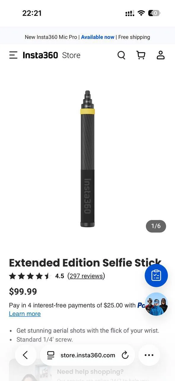 Insta360 X3 с палкой 3 м и аксессуарами 8