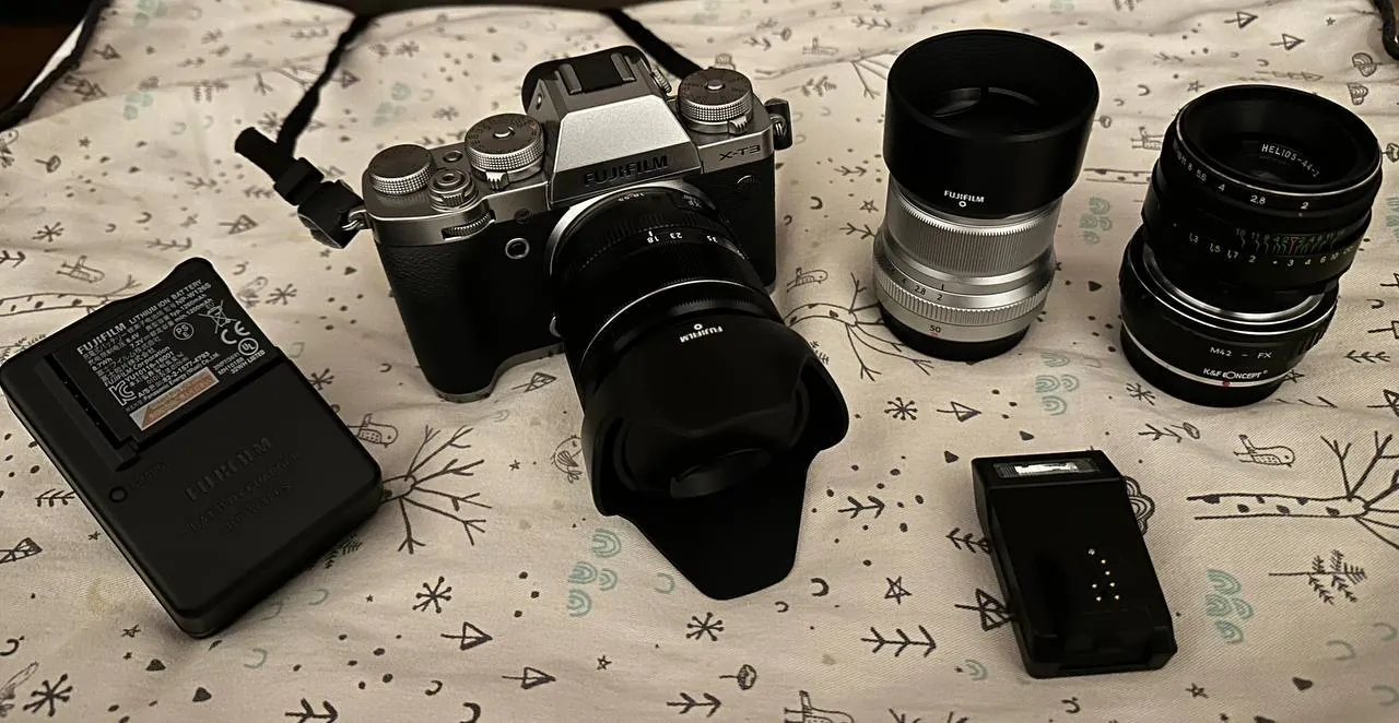 FujiFilm XT-3 с тремя объективами Helios 44-2 2