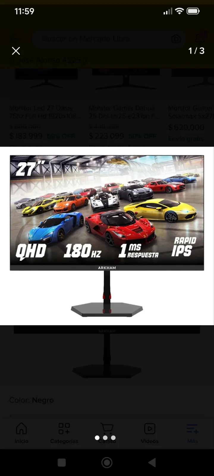 Монитор 27 дюймов 2K 180Гц Fast IPS 1