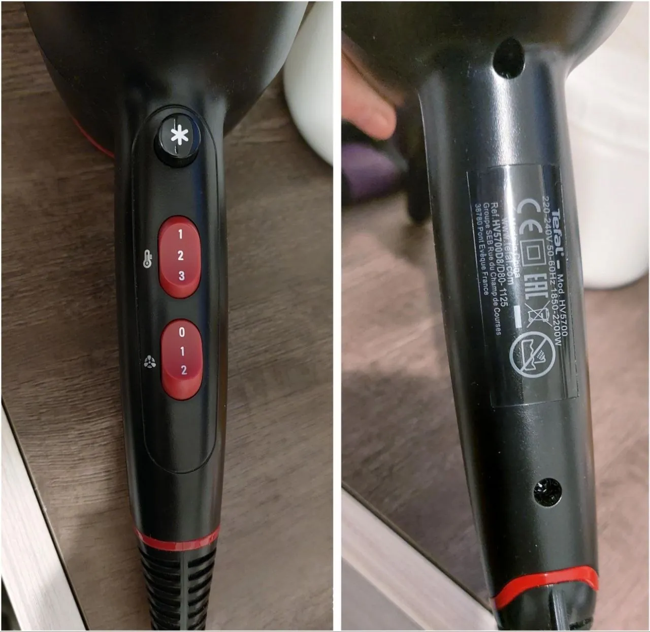 Фен Tefal HV5700 2200 Вт профессиональный 2