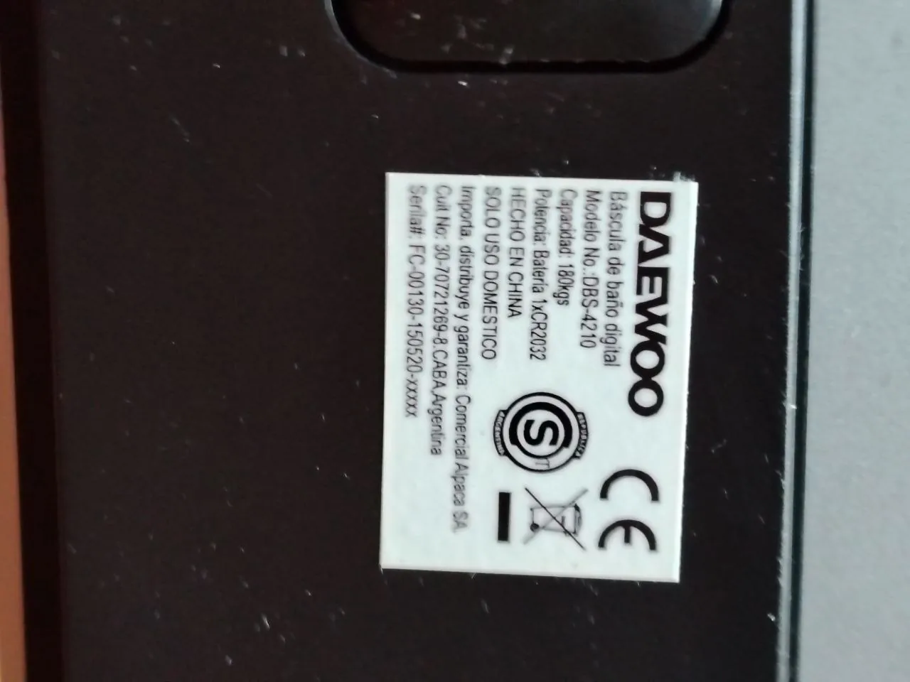Напольные весы Daewoo DBS-4210 180 кг 2