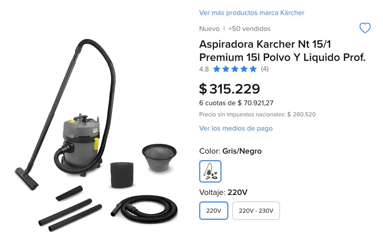 Пылесос Karcher NT 15/1 Premium сухой влажный 1