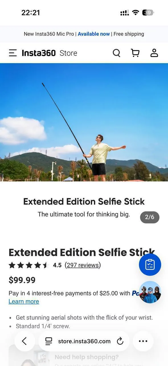 Камера Insta360 X3 с комплектом 10