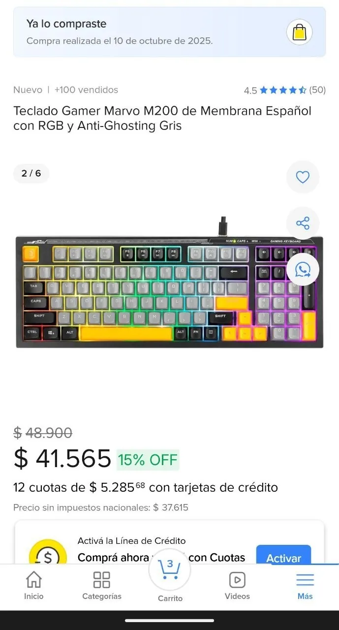 Игровая клавиатура Marvo K638 SP RGB 1