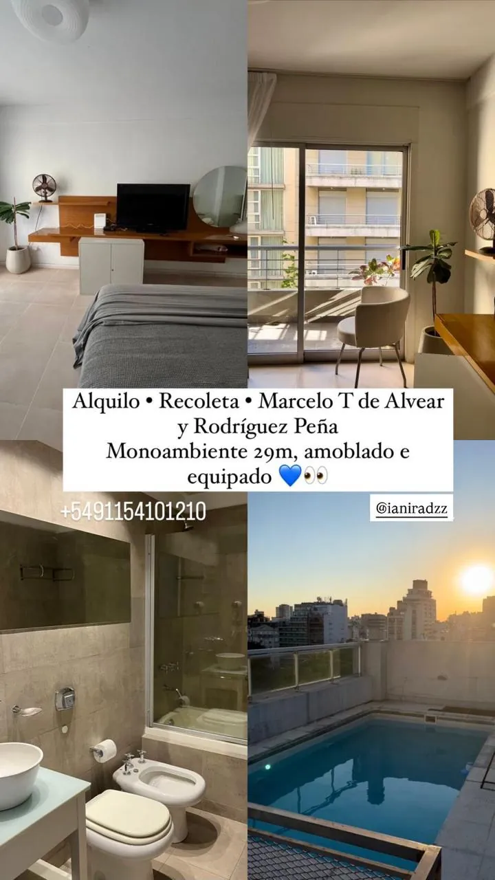 Студия 29 м2 в Recoleta от собственника 1