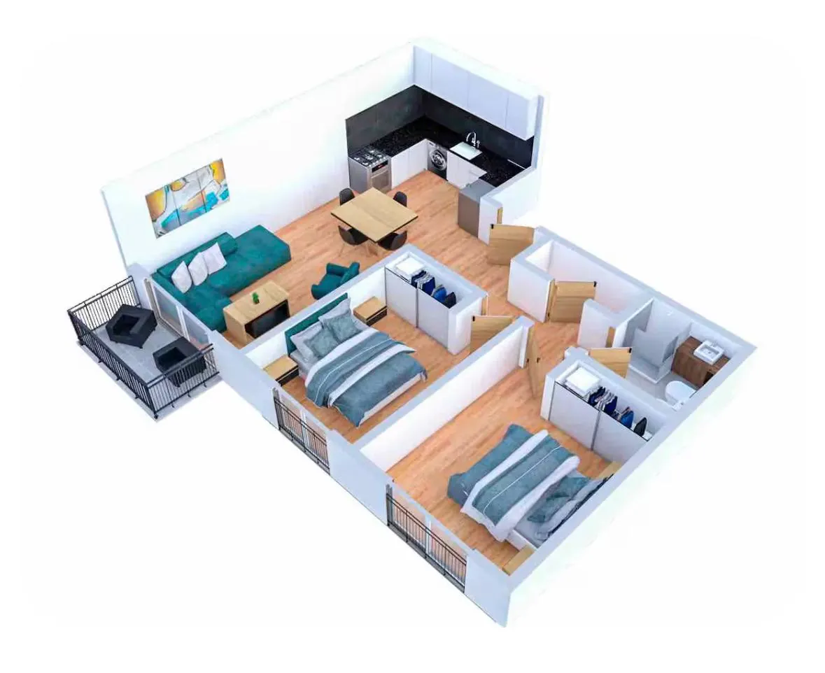 3-комнатная квартира в аренду, Villa Crespo 10