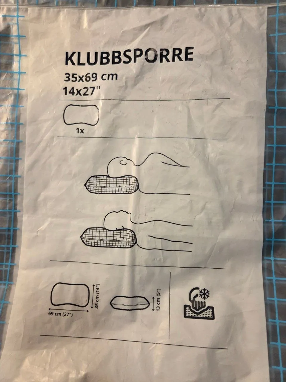 Подушка IKEA KLUBBSPORRE эффект памяти 2