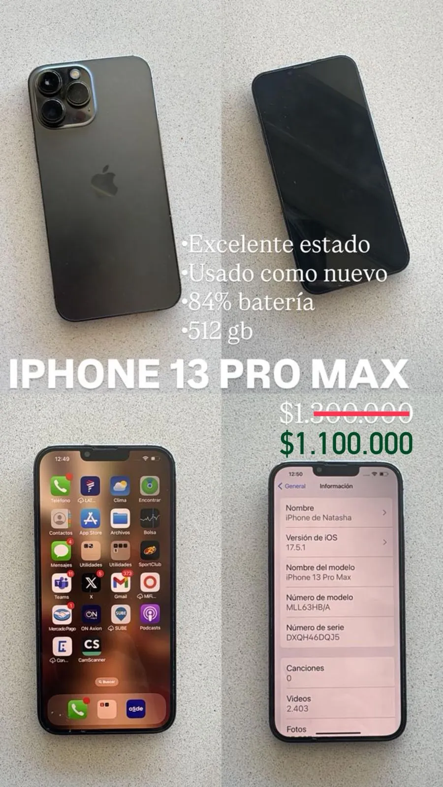 iPhone 13 Pro 256 ГБ отличное состояние 1
