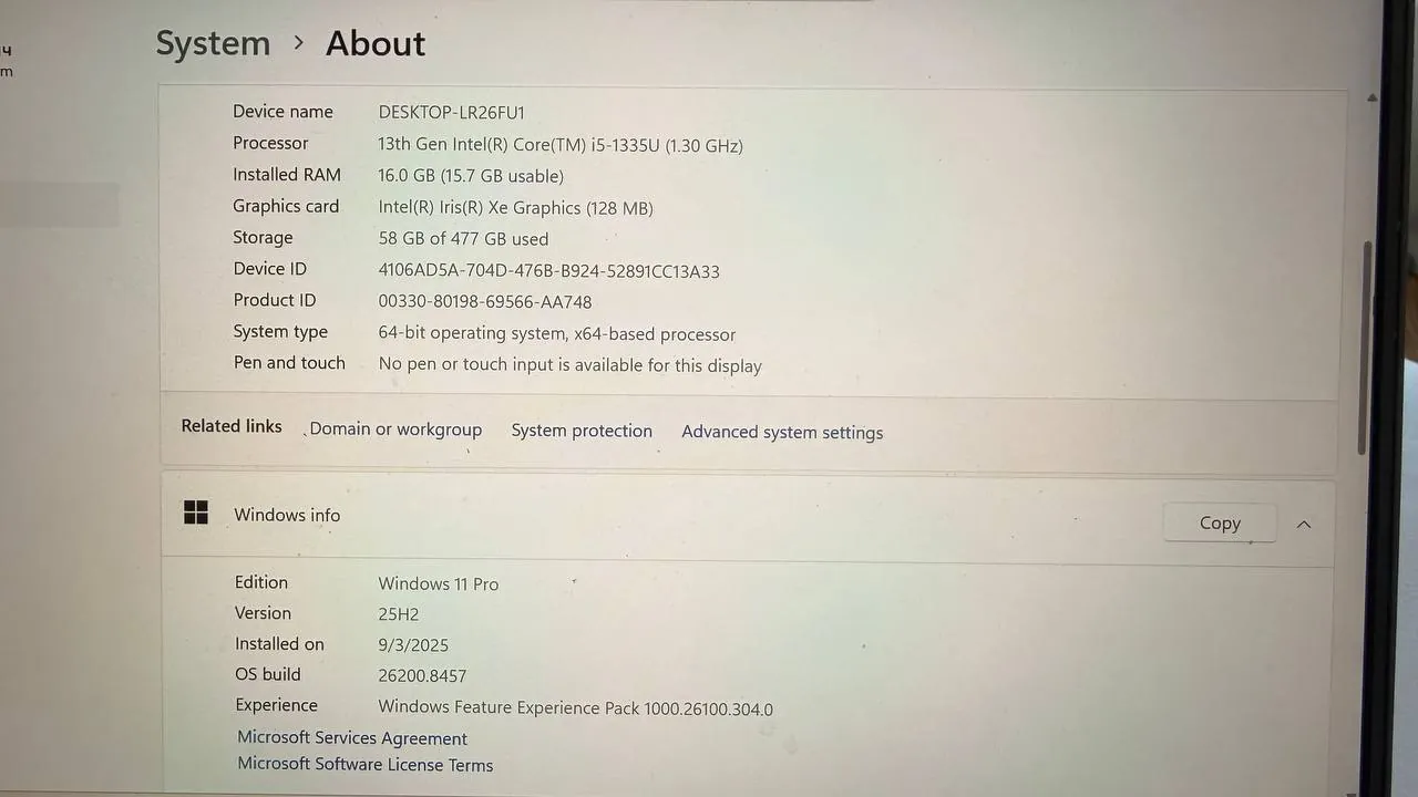 Ноутбук MSI Modern 14 C13M i5 16GB 3