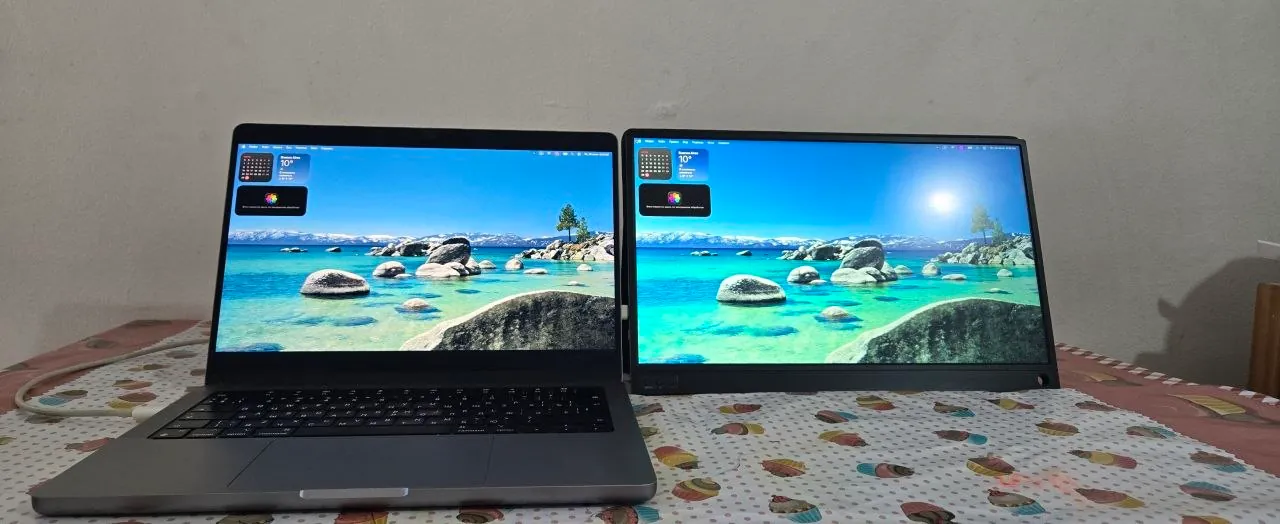 MacBook Pro 14 M1 Pro 16GB 512GB монитор 1