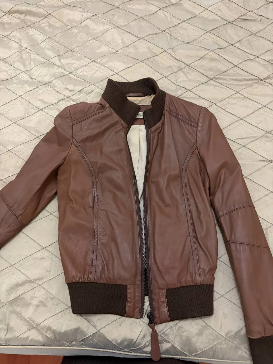 Куртка кожаная женская Zara размер S 1