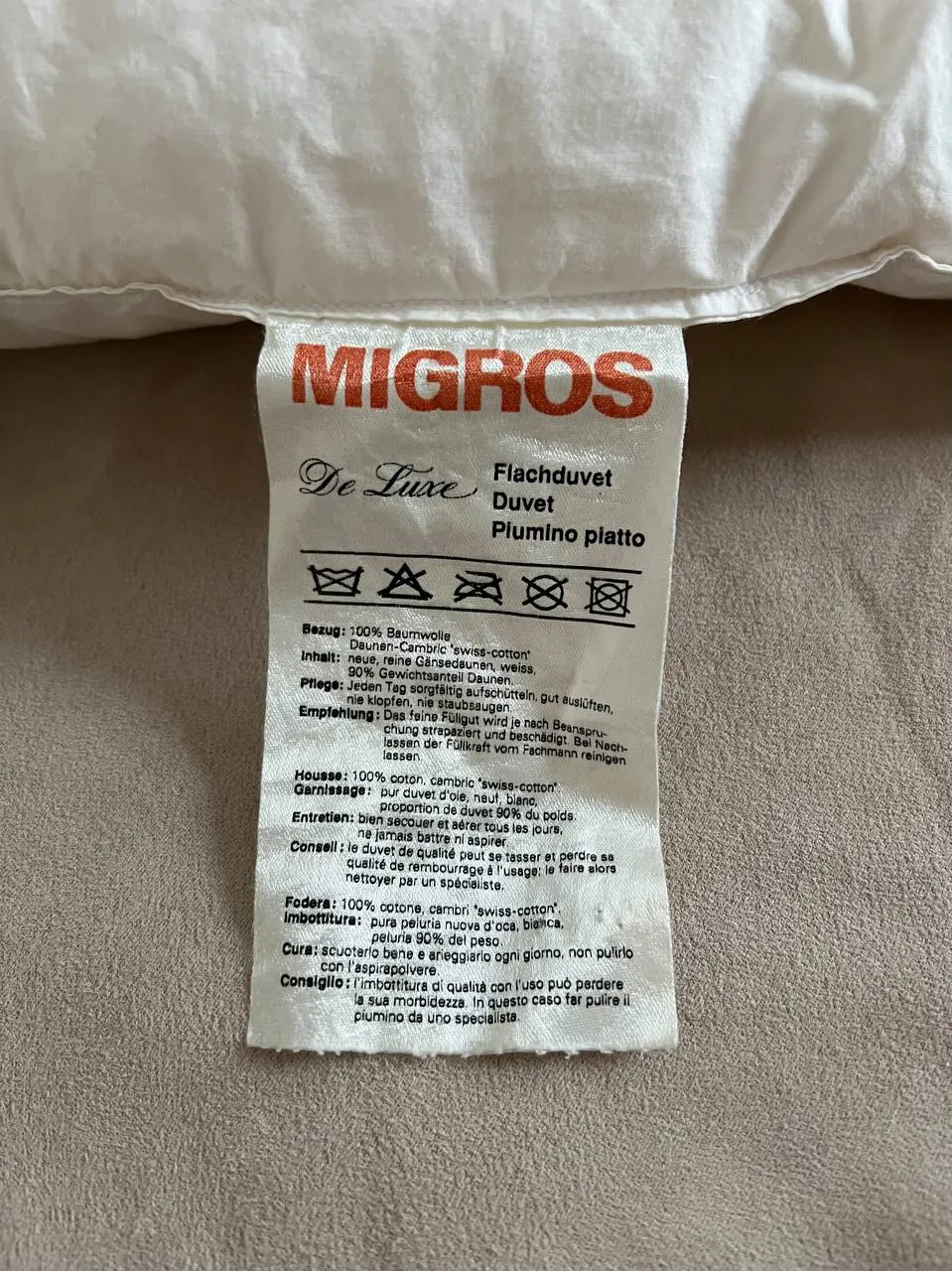 Подушка пуховая MIGROS De Luxe 55x47 см 4